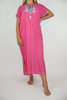 Orientalisches Kleid Kaftan Tunikakleid Strandkleid Sommerkleid Maxi, pink