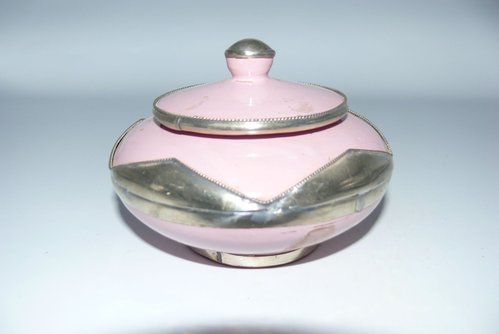 Marokkanisch Orientalische Dose Keramik Zucker Nüsse Tee Ø 12 cm rosa
