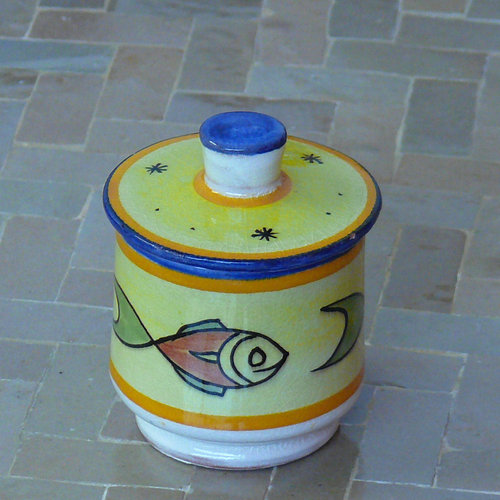 Marokkanisch Orientalische Dose Keramik Zucker Nüsse Tee Ø 7 cm