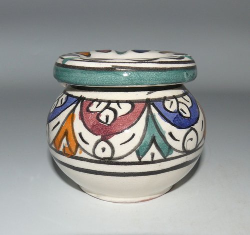 Marokkanischer Aschenbecher Keramik Windascher Orient, Ø 10 cm Modell 316