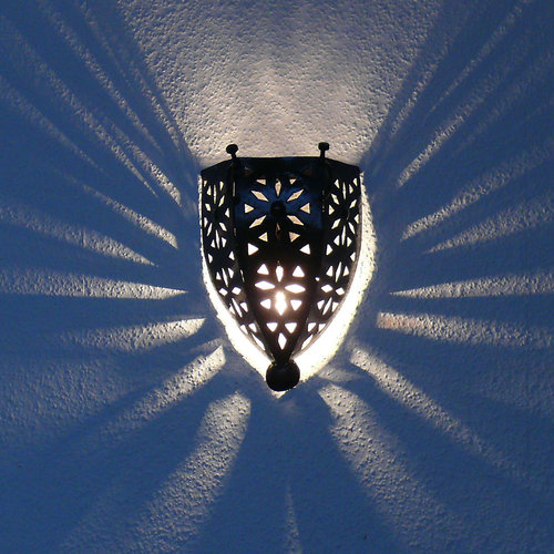 Orientalische Wandlampe arabische Leuchte Dekoration Schmiedeisen Marokko