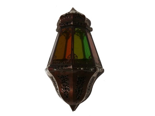 Orientalische Wandlampe Arabische Leuchte Dekoration Schmiedeisen Glas