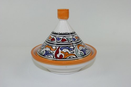 Orientalische Tajine zu Dekoration Keramik, handgetöpfert