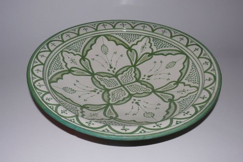 Marokkanischer Keramik Teller Metall Deko Orient Kunsthandwerk Marokko, Ø 40 cm