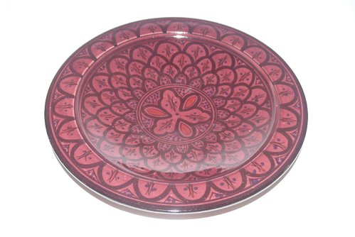 Marokkanischer Keramik Teller Metall Deko Orient Kunsthandwerk Marokko, Ø 35 cm